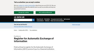 
                            10. How to report Automatic Exchange of Information - GOV.UK