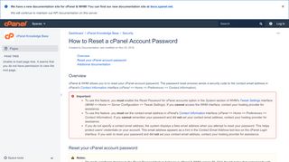 
                            12. How to Reset a cPanel Account Password - cPanel Knowledge Base ...
