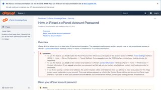 
                            1. How to Reset a cPanel Account Password - cPanel Knowledge ...