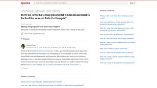 
                            4. How to reset a Gmail password when an account is locked for ...