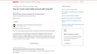 
                            9. How to reset a mini militia account with some ID - Quora