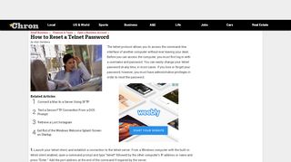 
                            12. How to Reset a Telnet Password | Chron.com