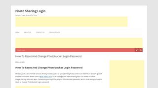 
                            5. How To Reset And Change Photobucket Login Password