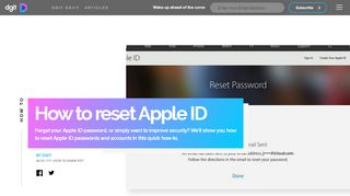 
                            8. How to reset Apple ID - email address and password - DGiT