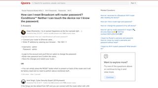 
                            6. How to reset Broadcom wifi router password - Quora