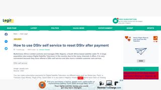
                            13. How to reset DStv after payment in Nigeria ▷ Legit.ng