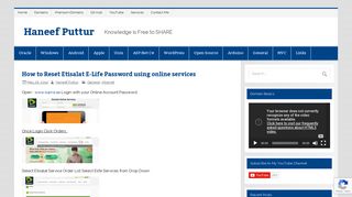 
                            6. How to Reset Etisalat E-Life Password using online services - Haneef ...