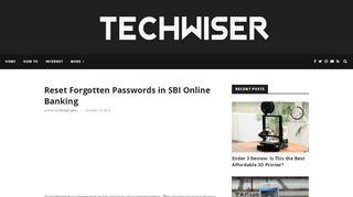 
                            12. How to reset forgotten passwords in SBI Online Banking - TechWiser
