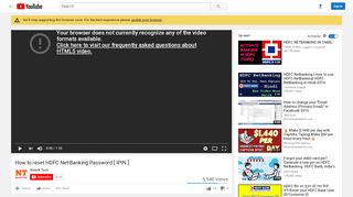 
                            9. How to reset HDFC Net-Banking Password [ IPIN ] - YouTube