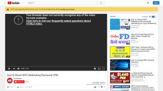 
                            5. How to Reset HDFC Netbanking Password/ IPIN - YouTube