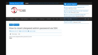 
                            11. How to reset Litespeed admin password via SSH - Crybit.com