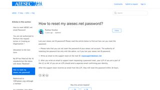 
                            4. How to reset my aiesec.net password? – AIESEC - IT Help