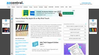 
                            8. How to Reset My Apple ID on My iPod Touch | Your Business