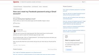 
                            5. How to reset my Facebook password using a Gmail account - Quora