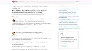 
                            12. How to reset my Pinterest password if I can't remember which email ...