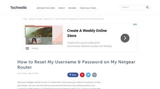 
                            11. How to Reset My Username & Password on My Netgear Router ...