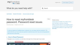 
                            12. How to reset myfrontdesk password. Password reset issues - Cloudbeds