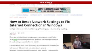 
                            3. How to Reset Network Settings in Windows - Tech Advisor