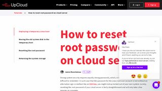 
                            8. How to reset root password on cloud server - UpCloud