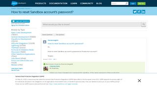 
                            3. How to reset Sandbox account's password? - Salesforce ...