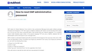 
                            9. How to reset SMF administrative password - eUKhost