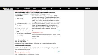 
                            9. How to Reset the D-Link Administrator Password | Chron.com