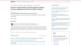 
                            7. How to reset the GST user ID & password without having a ...