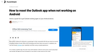 
                            5. How to reset the Outlook app when not working on Android ...
