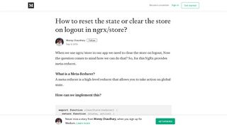 
                            3. How to reset the state or clear the store on logout in ngrx/store?