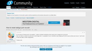 
                            1. How to reset webgui port via ssh | FreeNAS Community - FreeNAS Forums