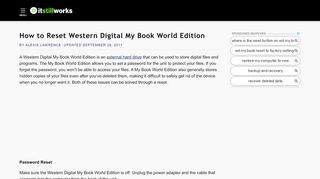 
                            9. How to Reset Western Digital My Book World Edition | It Still Works