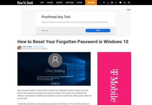 
                            8. How to Reset Your Forgotten Password in Windows 10