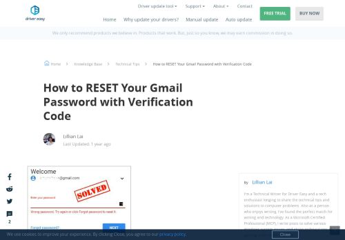 
                            3. How to RESET Your Gmail Password [Step by Step] - Driver Easy