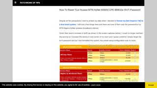 
                            9. How To Reset Your Huawei MTN HyNet WiMAX CPE BM632w Wi-Fi ...