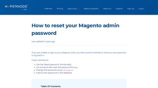 
                            7. How to reset your Magento admin password - Support Documentation