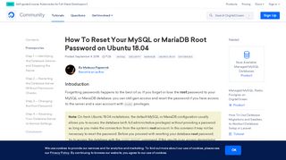 
                            3. How To Reset Your MySQL or MariaDB Root Password on Ubuntu 18.04