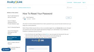 
                            13. How To Reset Your Password – Acuity Link