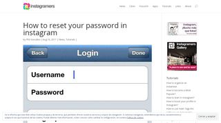 
                            9. How to reset your password in instagram | Instagramers.com