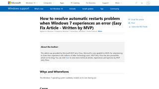 
                            4. How to resolve automatic restarts problem when Windows 7 ...