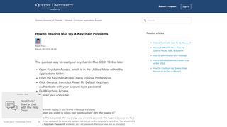 
                            10. How to Resolve Mac OS X Keychain Problems – Queens University of ...