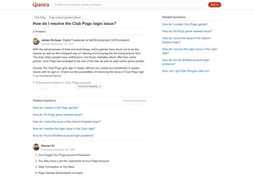 
                            13. How to resolve the Club Pogo login issue - Quora