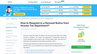 
                            3. How to Respond to a Demand Notice from Income Tax Department