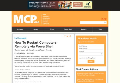 
                            4. How To Restart Computers Remotely via PowerShell -- Microsoft ...