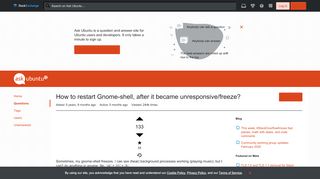
                            11. How to restart Gnome-shell, after it became unresponsive/freeze ...