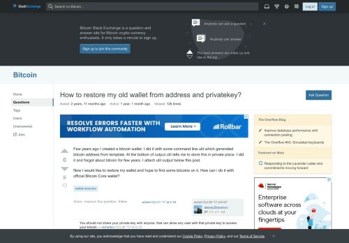 
                            1. How to restore my old wallet from address and privatekey ...