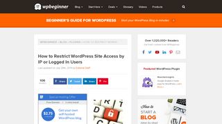 
                            5. How to Restrict WordPress Site Access by IP or Logged In Users