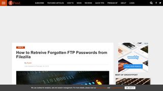 
                            9. How to Retreive Forgotten FTP Passwords from Filezilla - groovyPost
