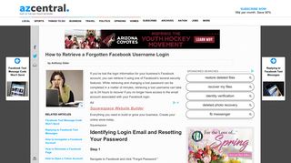 
                            9. How to Retrieve a Forgotten Facebook Username Login | Your Business