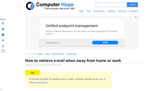 
                            8. How to retrieve e-mail when away from home or work - Computer Hope