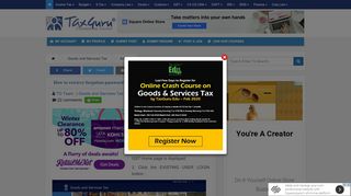 
                            5. How to retrieve forgotten password on GST Portal / Website | TaxGuru